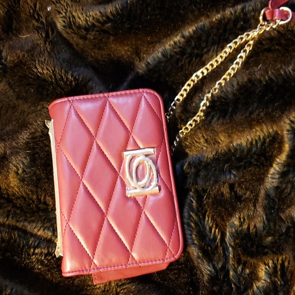 A red Bebe Satchel purse - Picture 10 of 11